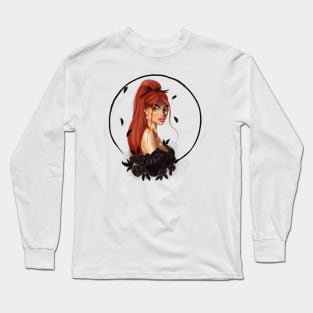 Portrait of the red haired girl Long Sleeve T-Shirt